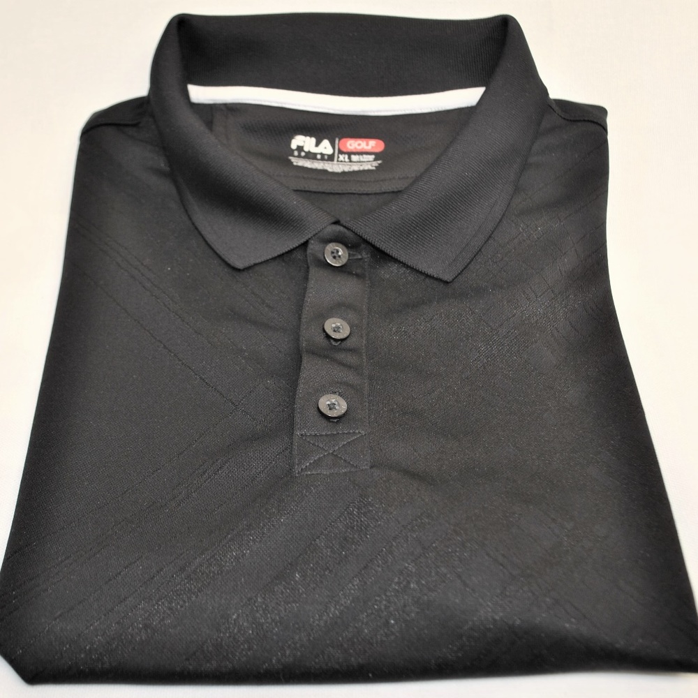 FILA GOLF POLO T-SHIRT BLACK SIZE XL
